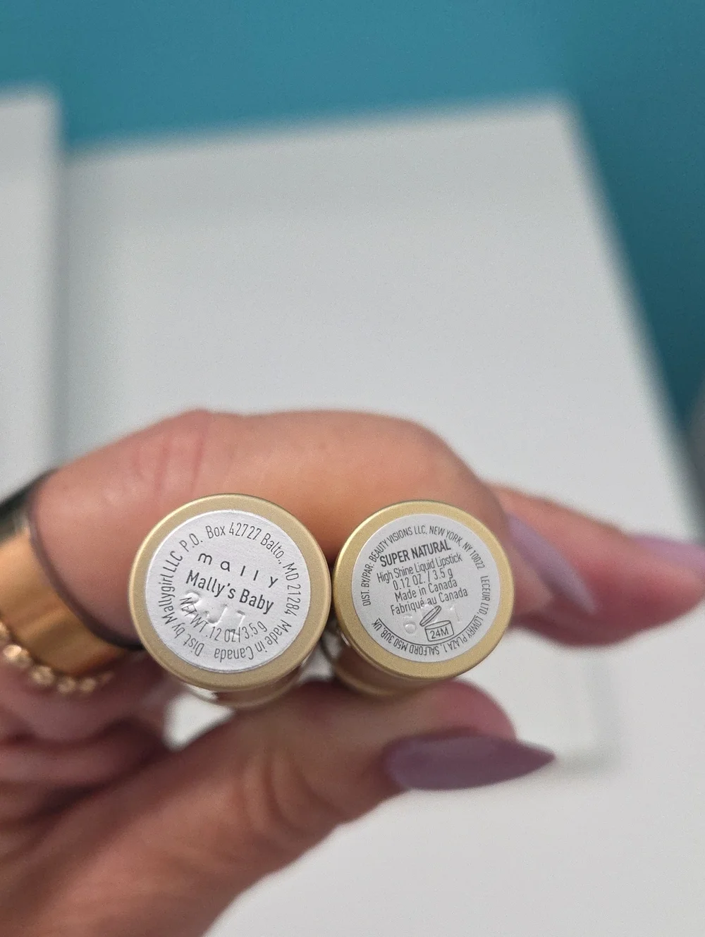 Mally Liquid Lip Stick Duo In Super Natural & Mally's Baby